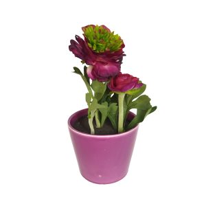 گلدان به همراه گل مصنوعی مدل سرامیکی کد 11742-فروشگاه اینترنتی دارلین