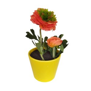 گلدان به همراه گل مصنوعی مدل سرامیکی کد 11743