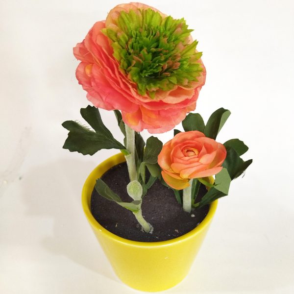 گلدان به همراه گل مصنوعی مدل سرامیکی کد 11743