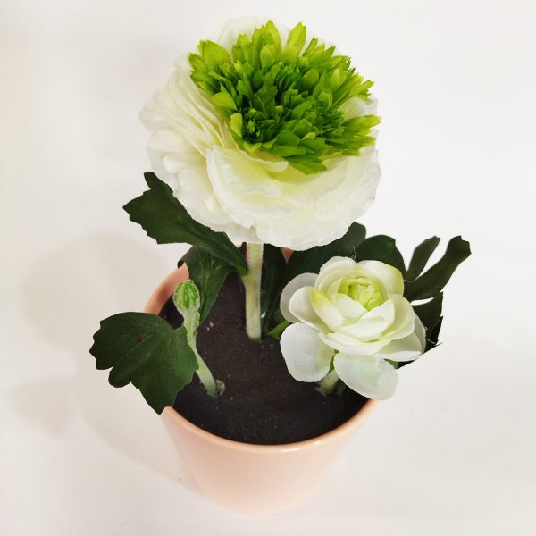 گلدان به همراه گل مصنوعی مدل سرامیکی کد 11744