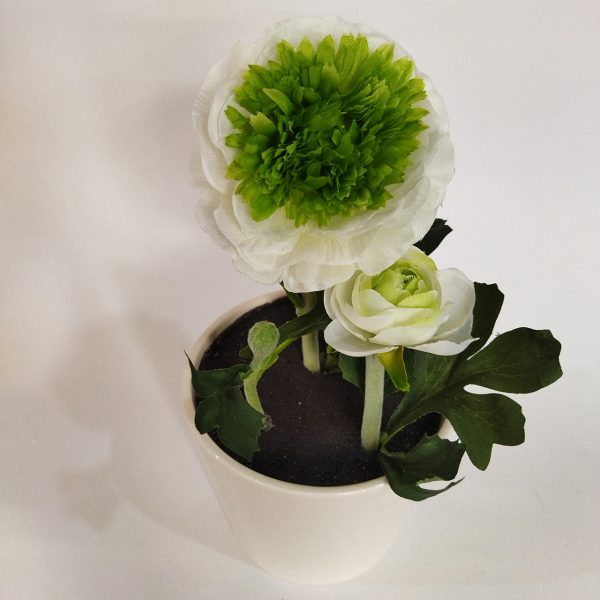 گلدان به همراه گل مصنوعی مدل سرامیکی کد 11745