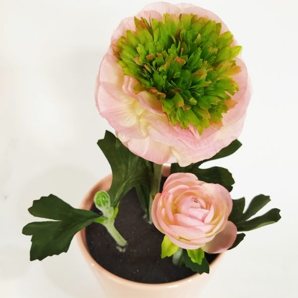 گلدان به همراه گل مصنوعی مدل سرامیکی کد 11746