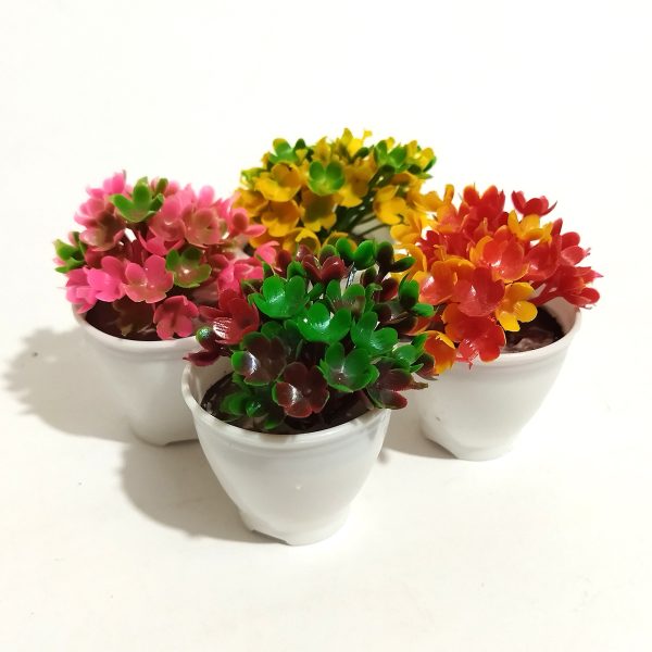 گلدان به همراه گل مصنوعی کد 200 مجموعه 4 عددی-فروشگاه اینترنتی دارلین