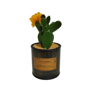 گلدان به همراه کاکتوس مصنوعی مدل فلزی کد 453016-فروشگاه اینترنتی دارلین