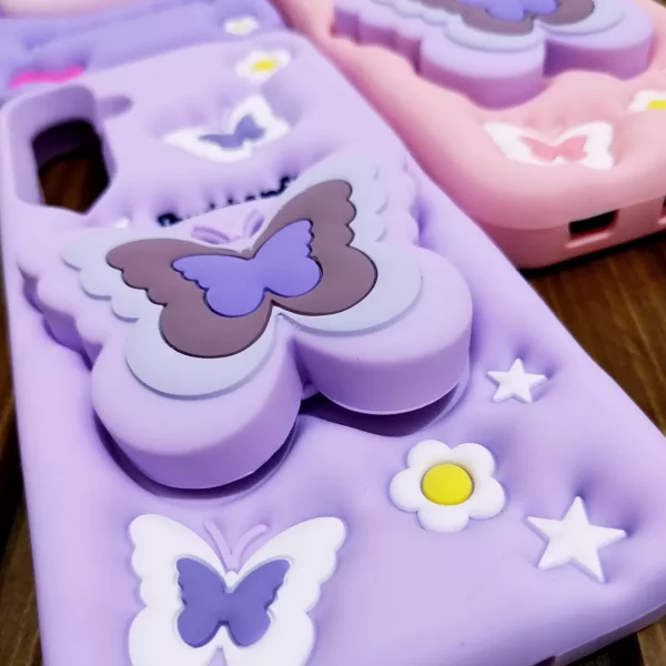 قاب گوشی اپل iPhone 13/14/15 کد 2196 طرح پروانه | سیلیکونی هولدردار-طرح پروانه