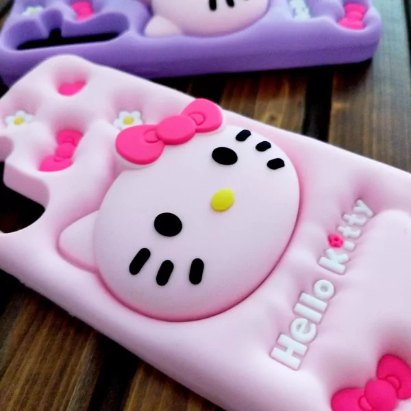قاب گوشی اپل iPhone 13/14/15 کد 2198 طرح کیتی | سیلیکونی هولدردار-طرح کیتی