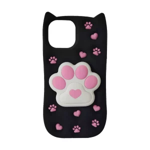 قاب گوشی اپل iPhone 13/14/15 کد 2199 طرح پنجه گربه | سیلیکونی هولدردار-طرح پنجه گربه