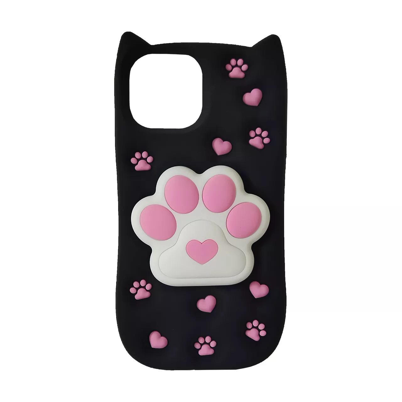 قاب گوشی اپل iPhone 13/14/15 کد 2199 طرح پنجه گربه | سیلیکونی هولدردار-طرح پنجه گربه